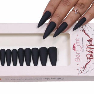 Beromt False nails Press On Nails Set Of Full Fake Nails Beautiful Matte Finish Acrylic Nails For Women Professionals - BFN568MSN