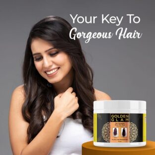 Golden Glam Hair Mask, Moisturizing and Smoothing for Dry Damaged Frizzy Hairs (Girls/Boys) (KDB-2386281)