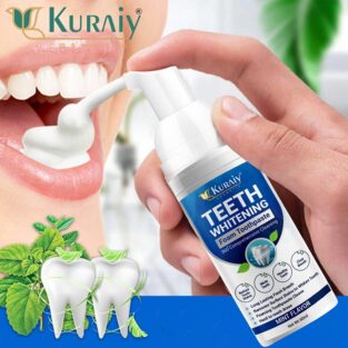 KURAIY Toothpaste Whitening Foam Natural Mouth Wash Mousse Teeth Whitening Teethpaste