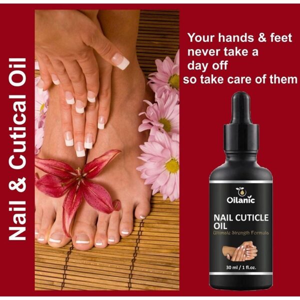 Oilanic 100% pure and natural nail cuticle oil - to soften particles and regenerate nails (30 ml)