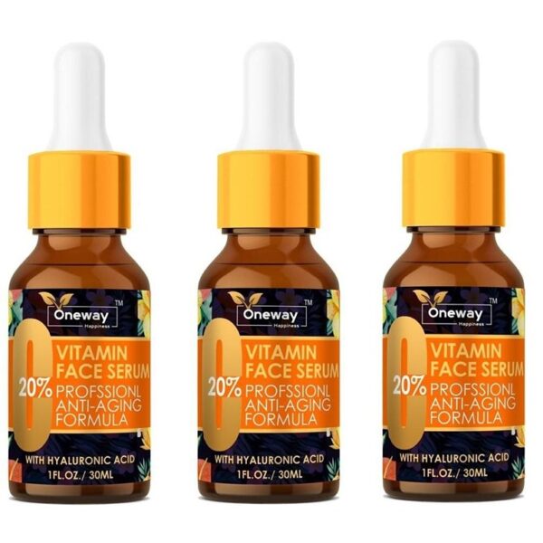 Oneway Happiness Vitamin C Face Serum, 30 ml (Pack of 3) (KDB-1324835)