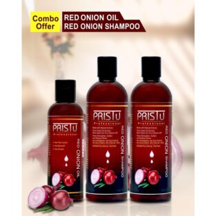 Pristu Onion Herbal Oil & Shampoo Combo Pack of 3