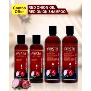 Pristu Professional Red Onion Oil And Shampoo Combo Pack 4