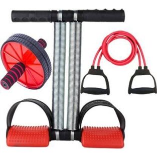 Tummy Trimmer, Toning Tube Band, ABS Wheel Set for Workout (KDB-2353780)