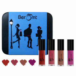 Beromt Mini Matte Lipstick Casual Collection Long Wear Super Stay Soft Smudge Resistant Waterproof For Women Professional (Set of 4) - 03 - BCMC03