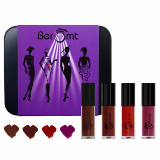 Beromt Mini Matte Lipstick Party Collection With Super Long Lasting Stay Kiss Proof Smudge Proof Waterproof For Women (Set of 4) - 02 - BPMC02