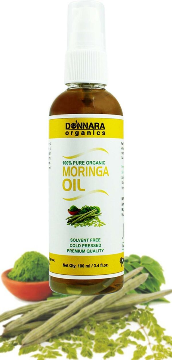 Donnara Organics Premium Moringa oil- 100% Pure & Natural(100 ml) Hair Oil (100 ml) - Image 2