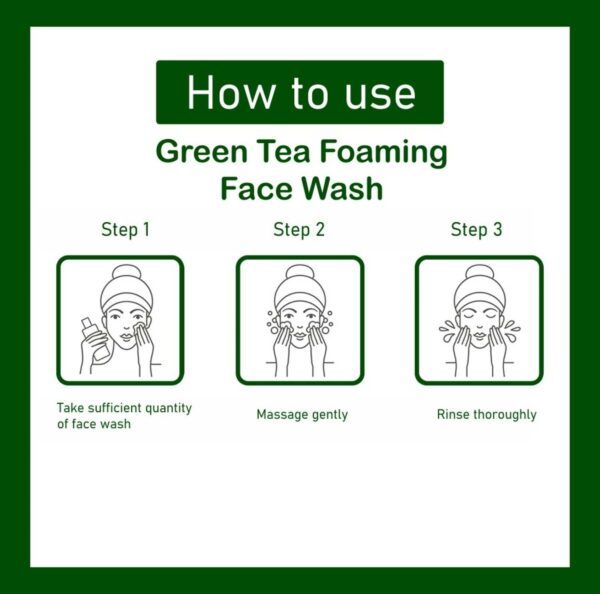 PARK DANIEL Natural Green Tea Foaming Face Wash  For Deep Cleansing Combo of 2 150 ML(300 ML) Face Wash (300 ml) - Image 4