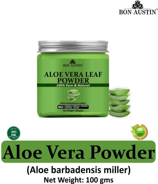 Bon Austin 100% Pure Aloe Vera Powder Combo Pack of 2 Jars of 100 gms(200 gms) (200 g) - Image 2