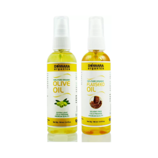 Olive oil  and Flaxseed oil