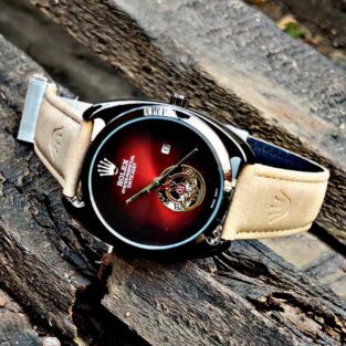 Men’s Rolex Leather Watch – Crono Working (Best Quality)
