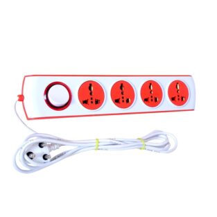 4X1 Power Strip (With 4-Outlet International Sockets, Master Switch, Indicator And 2M Power Cord (STY-2391065)