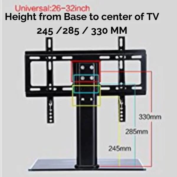 24 - 42" LED TV Table Stand Base legs Bracket Desk Mount Universal - Image 4