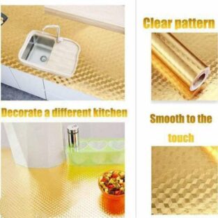 Kitchen Wall Stove Aluminium Foil Oil Proof Stickers Anti-fouling High-Temperature Self-Adhesive Wallpaper Wall Sticker