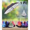 C Shaped Umbrella - Upside Down Reverse Inverted Windproof Double Layer Inside Out Folding Umbrella
