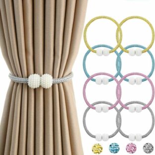 Curtain Buckle - Polyester Modern Curtain Tieback Clips, Standard, Random Color, Pack of 2