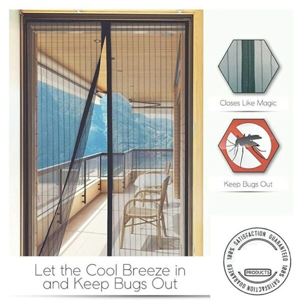 Mosquito Door Curtain - Mesh Screen Net Home Magnetic Foldable Anti Mosquito Door Curtain (STY-1598145) - Image 7