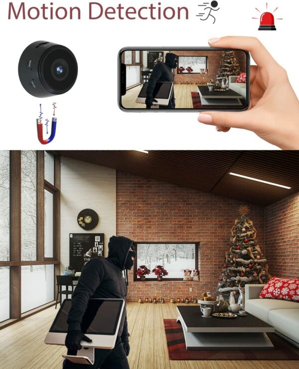 Magnet Camera, Intelligent Indoor Security Camera with Remote View, HD 1080p, Night Vision, Motion Detection, Built-in Battery (STY-302857259) - Image 7