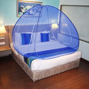 Mosquito Net Foldable Double Bed Net King Size - Blue