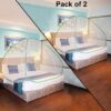 Mosquito Net Foldable Double Bed Net King Size Pack Of 2 - Green