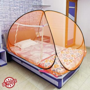Mosquito Net - Polyster Foldable for Adult Single Mosquito Net, Orange