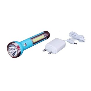 Flashlight Torch - Plastic Dual Mode Lighting Rechargeable Torch Flashlight (