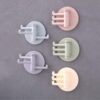 Plastic Towel Hook 3 - Split Rotating Holder Bathroom Door Back Hanger