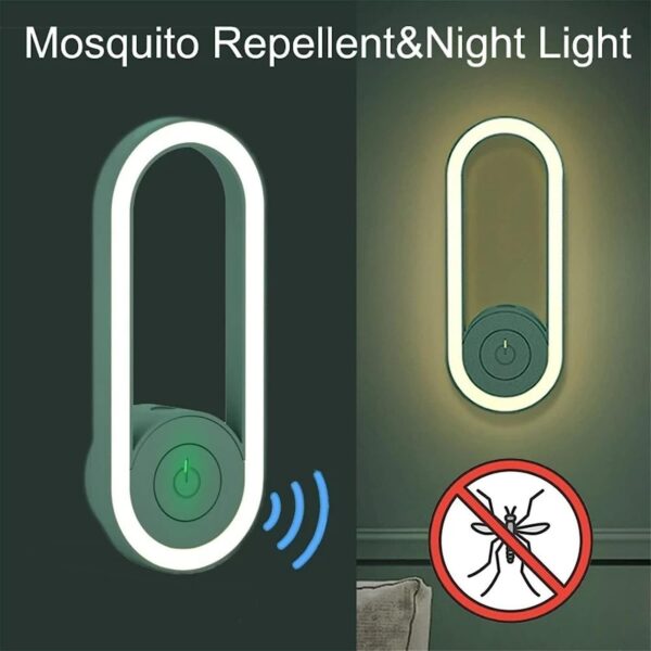 Plug-in Ultrasonic Pest Repellent with LED Light, Effective Mosquito Killer and Sleep Aid (STY-304146510) - Image 2