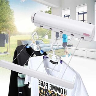 Retractable Clothes Dryer - Airer Washing Line Laundry Wall Mount Dryer Hanger Clothesline Outdoor Washing Line Drying Rack