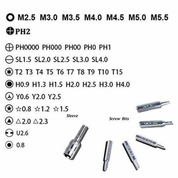 Screwdriver Set-Multi-function Magnetic 52 in 1 Screwdriver Set with 42 Bits - Image 2