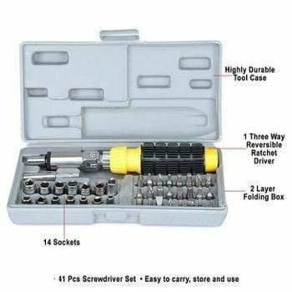 Screwdriver Tool Kit-Multipurpose 41 in 1 Combination Tool Kit Screwdriver and Socket Set - Image 6