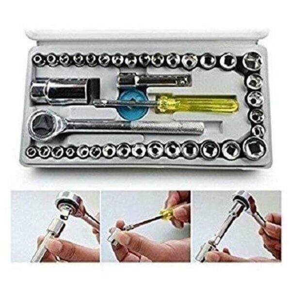 Screwdriver Tool Kit-Multipurpose 40 in 1 Screwdriver Socket Set and Bit Tool Kit Set (STY-1757328) - Image 2