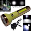 Flashlight Torch - Waterproof LED Rechargeable 2in1 600 Meter Range 2 Mode Flashlight Torch