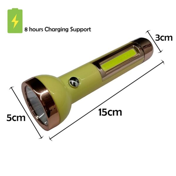 Flashlight Torch - Waterproof LED Rechargeable 2in1 600 Meter Range 2 Mode Flashlight Torch (STY-2313106) - Image 3