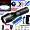 Waterproof LED Rechargeable Flashlight Torch 500 Meter Zoomable Long Beam 5 Mode 20W Flashlight Torch