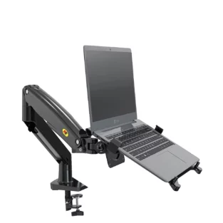 17 to 27 inch Gas Strut LED Monitor Desk Arm with Laptop Tray 360 Degree Swivel tilt F80 Fp2