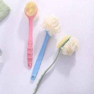 2 IN 1 Bath Body Brush with Soft Loofah and Bristles