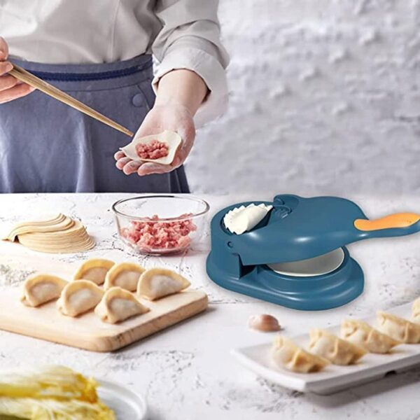 2 in 1 Dumpling Gujiya maker Kitchen Accessories Multi Uses Dumpling Baking Pastry Maker (Assorted Color) - Image 5