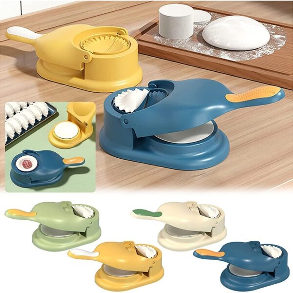 2 in 1 Dumpling Gujiya maker Kitchen Accessories Multi Uses Dumpling Baking Pastry Maker (Assorted Color) - Image 2