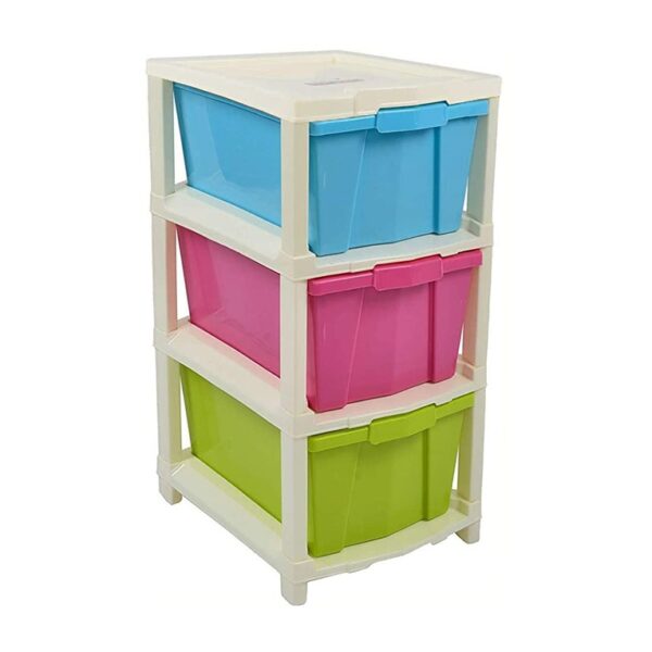 3 Layer Foldable Modular Drawer Organizer Multipurpose Drawers Boxes Storage Rack, Extra Large Basket