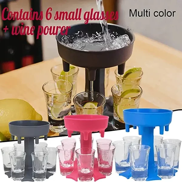 6 Shot Glass and Holder Wine Dispenser - Image 3