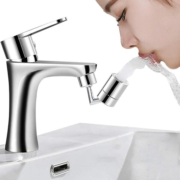 720 Degree Large Angle Swivel Filter Faucet Splash Prevention Filter Universal Faucet Aerator with 4 Layer Mesh Filter Wasserhahn - Image 2