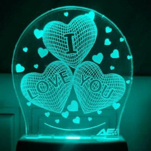I Love You LED 3D Illusion Night Lamp