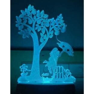3D Illusion Night Lamp, Acrylic 7 Color Changing LED (1 Piece)