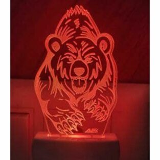 LED 3D Night Lamp, Acrylic 7 Color Changing (1 Piece)
