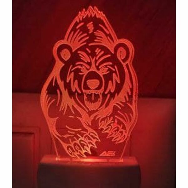 LED 3D Night Lamp, Acrylic 7 Color Changing (1 Piece)