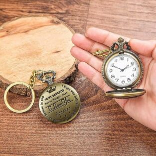 Antique Pocket Watch with Chain Analog Watches