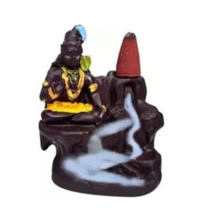 Backflow Smoke Shiva with 10 Smoke Incense Cone Showpiece for Home Décor - 10 cm