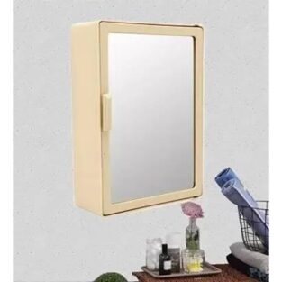 Bathroom Mirror Storage Basin Cabinet Plastic Wall Shelf (