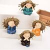 Little Monk Doll Decorative Showpiece - Pack of 4